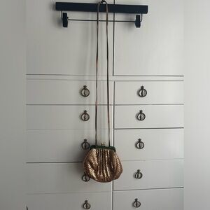 Whiting and Davis International Gold Sequin Purse